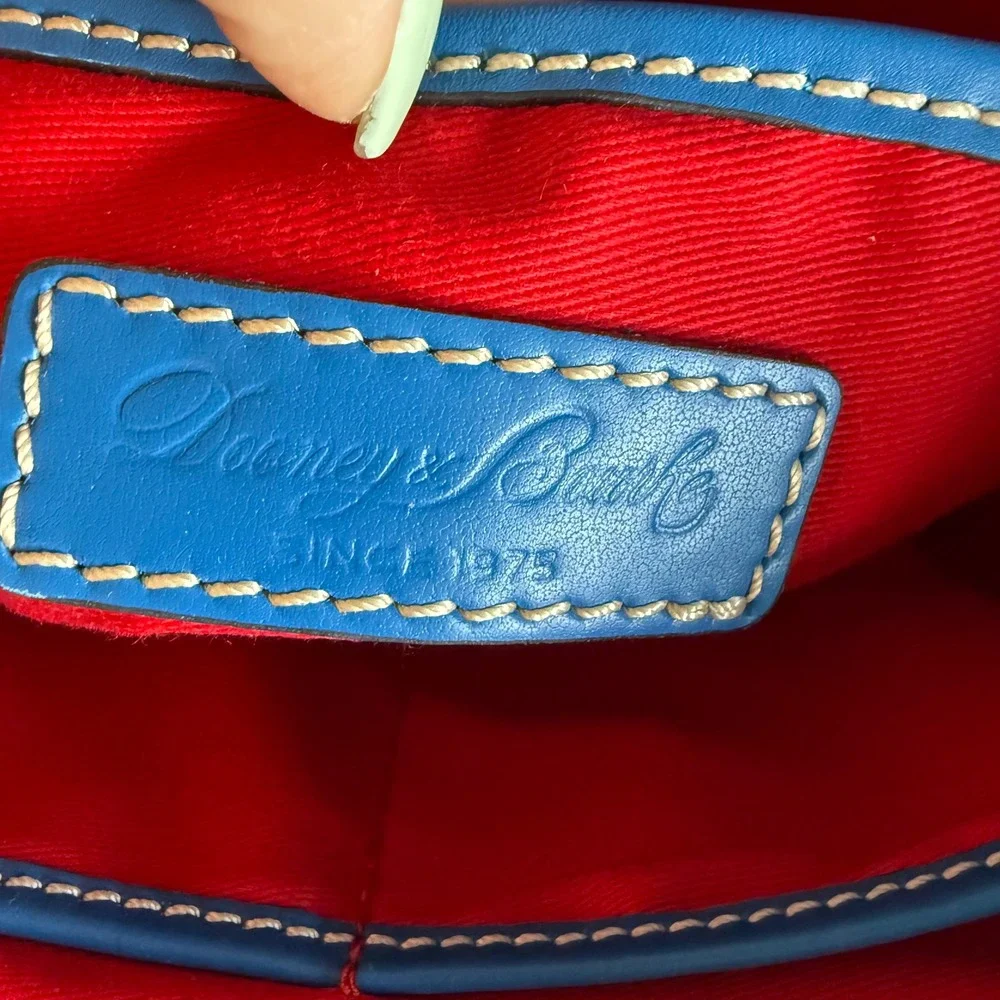 Dooney & Bourke Small Lexington Shopper Tote Blue Leather Bag BQUNC2342 BUBU - Picture 11 of 12